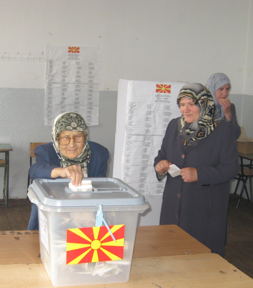 A woman casts her ballot during the June 15 election re-run.