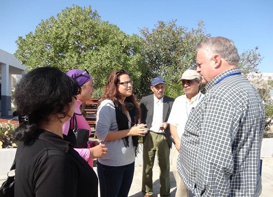 Williamson talks to voters during Tunisia’s 2011 national constituent assembly elections.