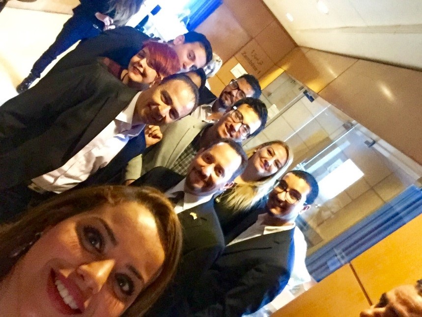 MHN Members take a “selfie” with the U.S. Ambassador to Tunisia, Daniel Rubinstein following the roundtable