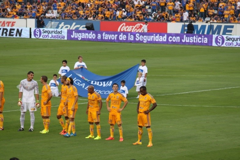 In-kind donations for Seguridad con Justicia stadium banners at Tigres soccer games totaled approximately $117,000 dollars