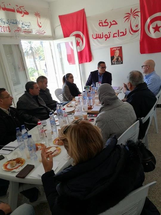 Nidaa Tounes meeting at the Regional Office in Beja