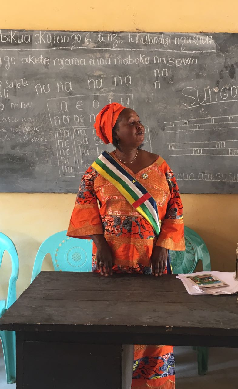 Hon. Aziza Alime addresses constituents in Ndele