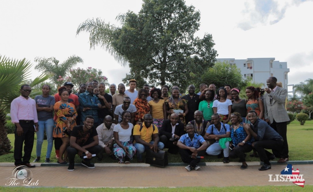Participants and Liberian Embassy staff gather for a group photo after the workshop.