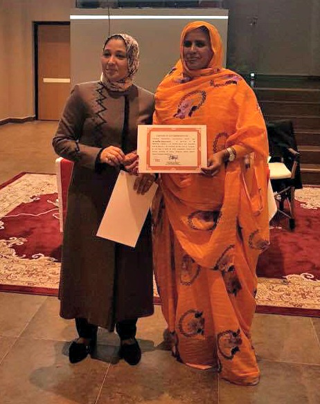 Nnaha (right) poses with the network’s Guelmim coordinator, Habiba.