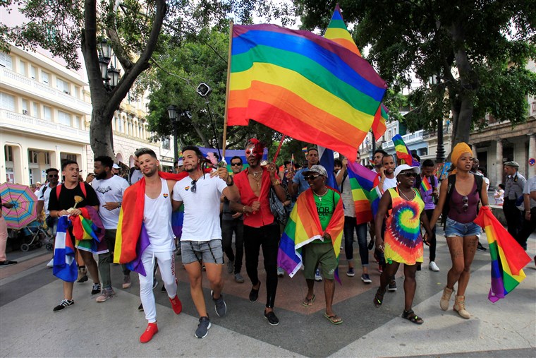 Cuban citizens gather for an unsanctioned protest against homophobia on May 11, 2019.