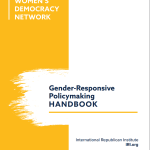 The front cover of the Gender-Responsive Policymaking Handbook