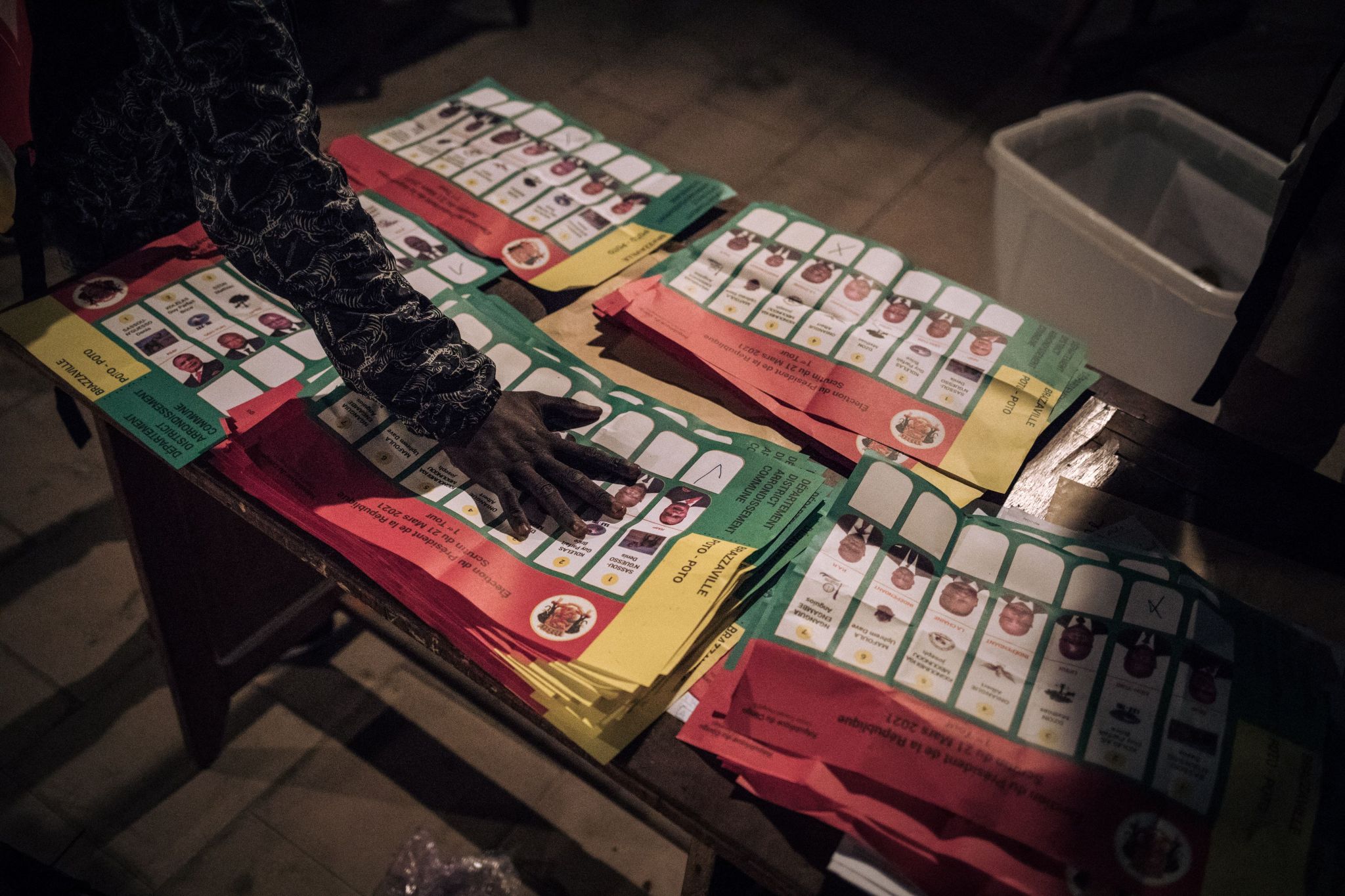 Ballots in Congo on a table