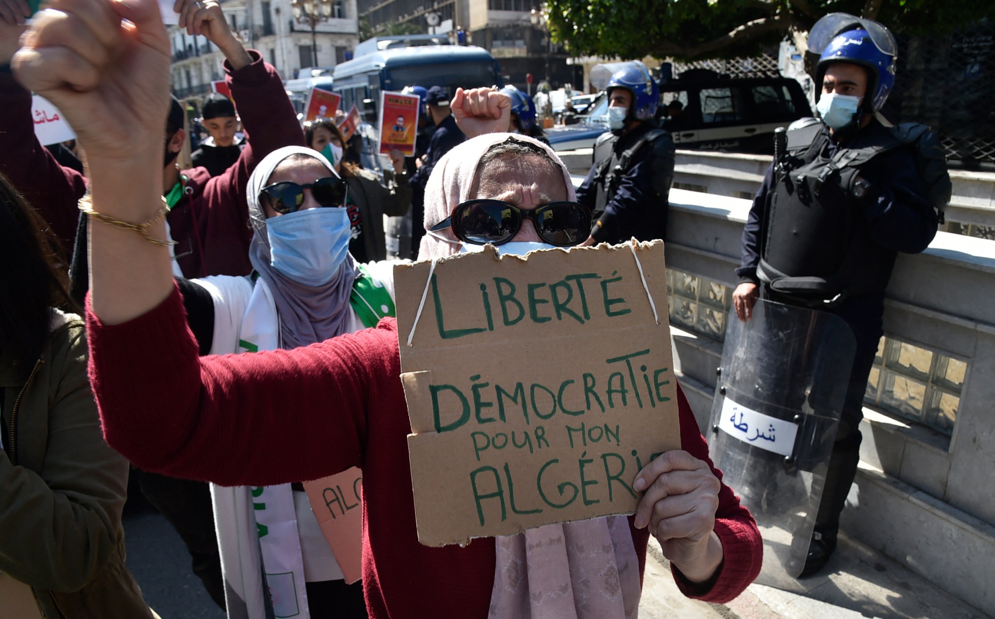 Algerian pro-democracy demonstrator