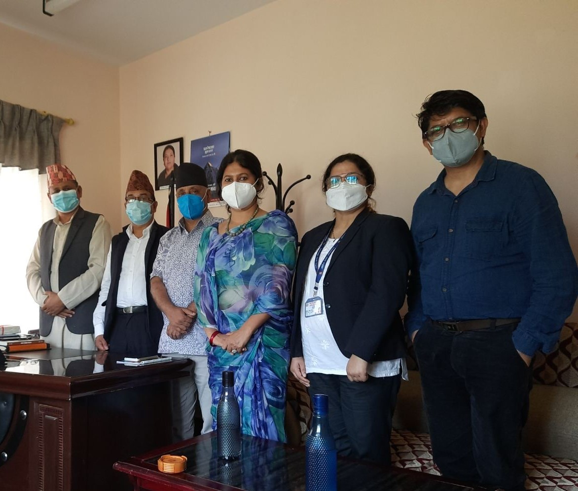 Group of People Wearing Masks in Nepal