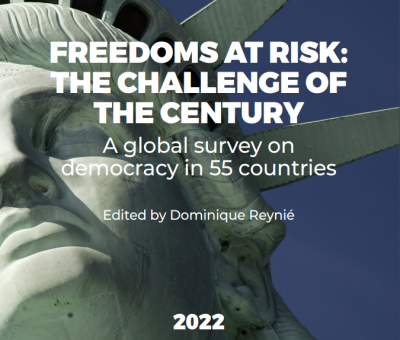 The front cover of the Freedoms at Risk: the Challenge of the Century global survey