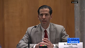 IRI President Dr. Daniel Twining speaks before the Senate Foreign Relations Committee
