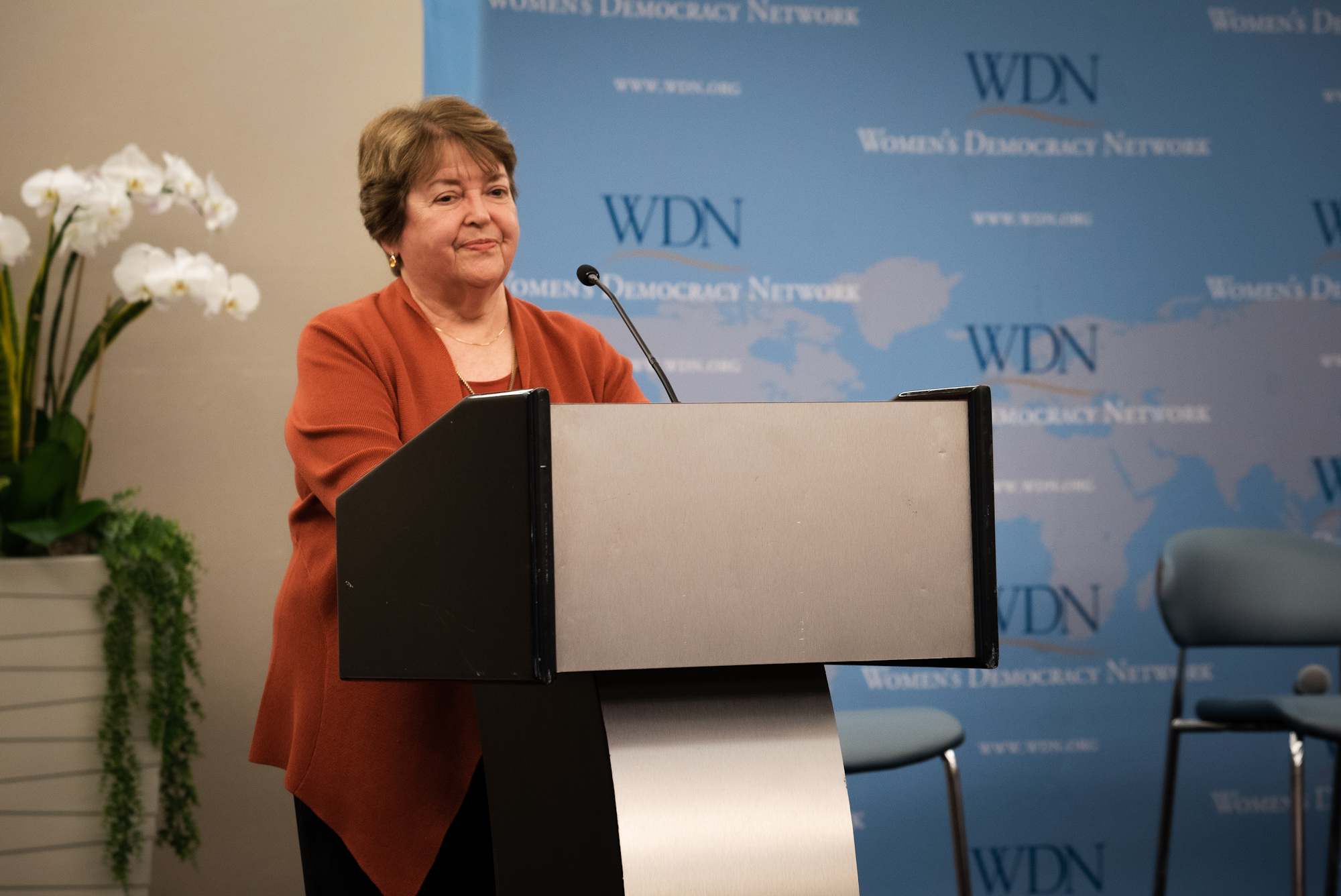 Judy Van Rest presenting