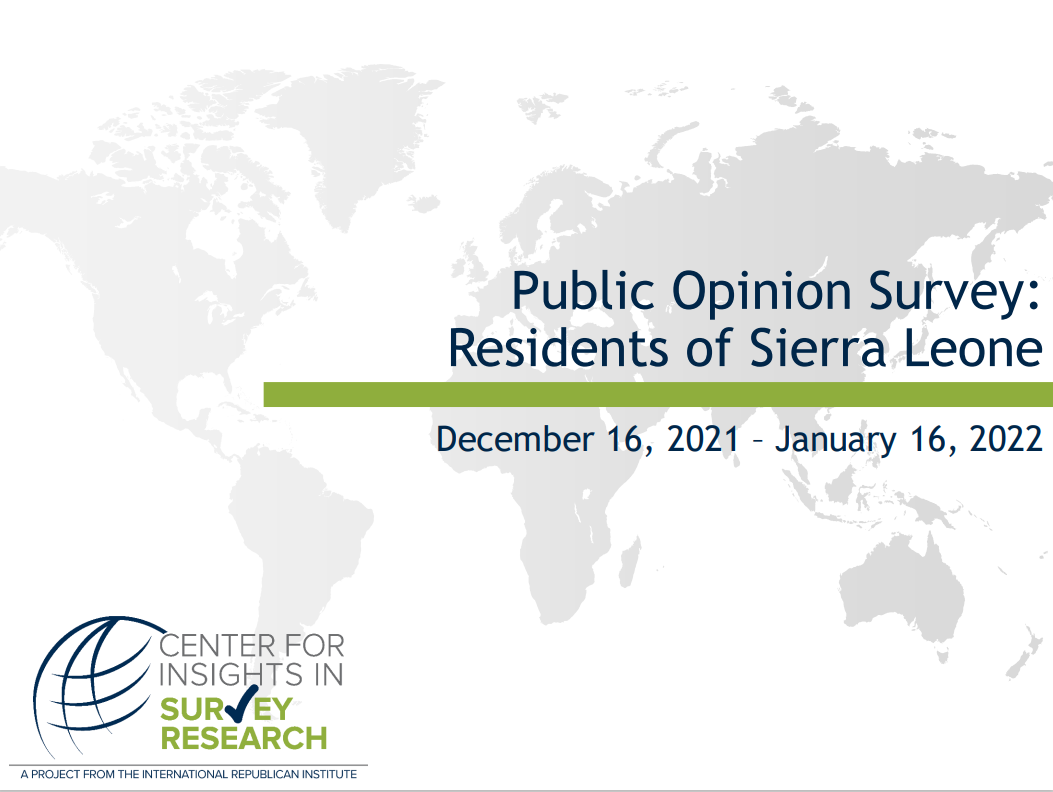 Public Opinion Poll Sierra Leone Cover