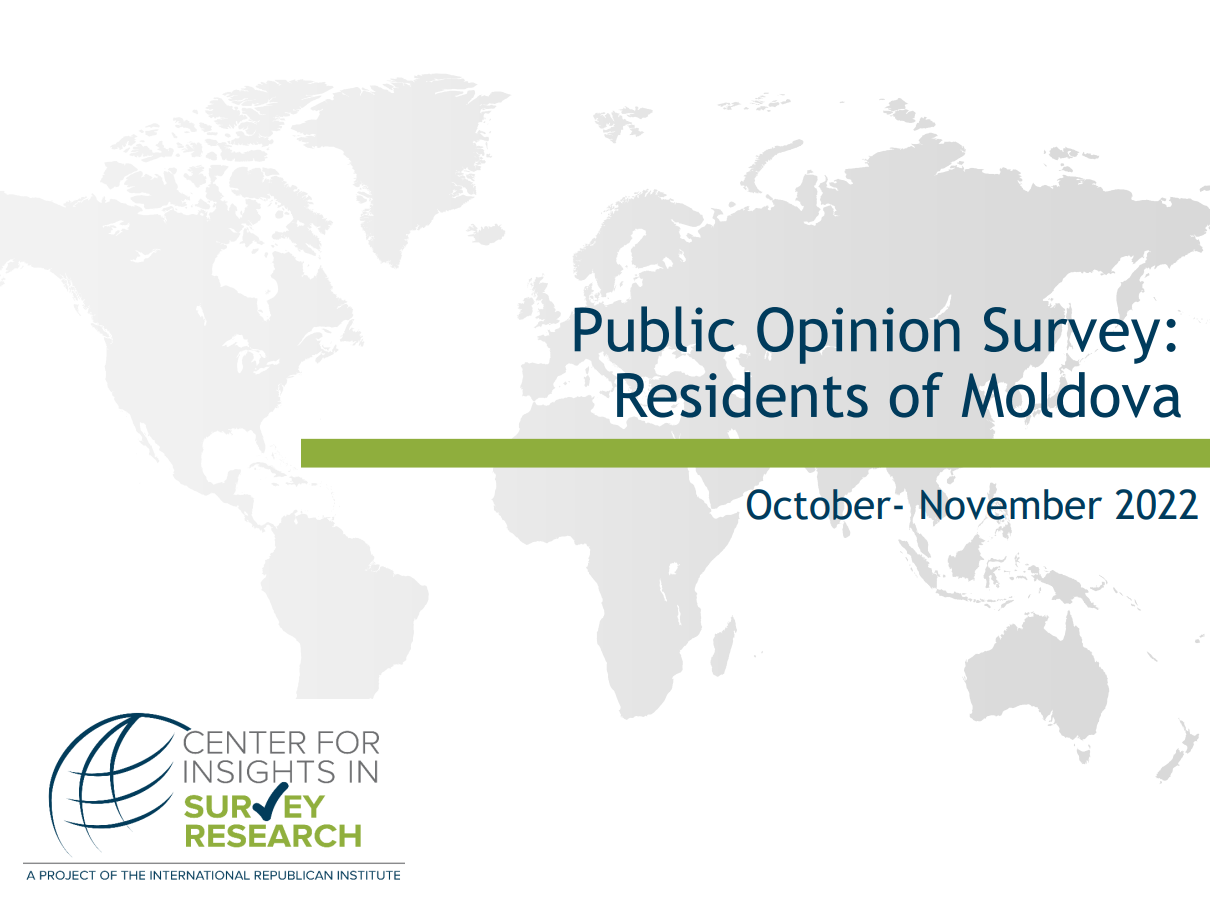 Public Opinion Survey: Residents of Moldova October-November 2022