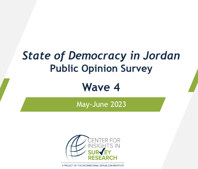 State of Democracy in Jordan Public Opinion Survey